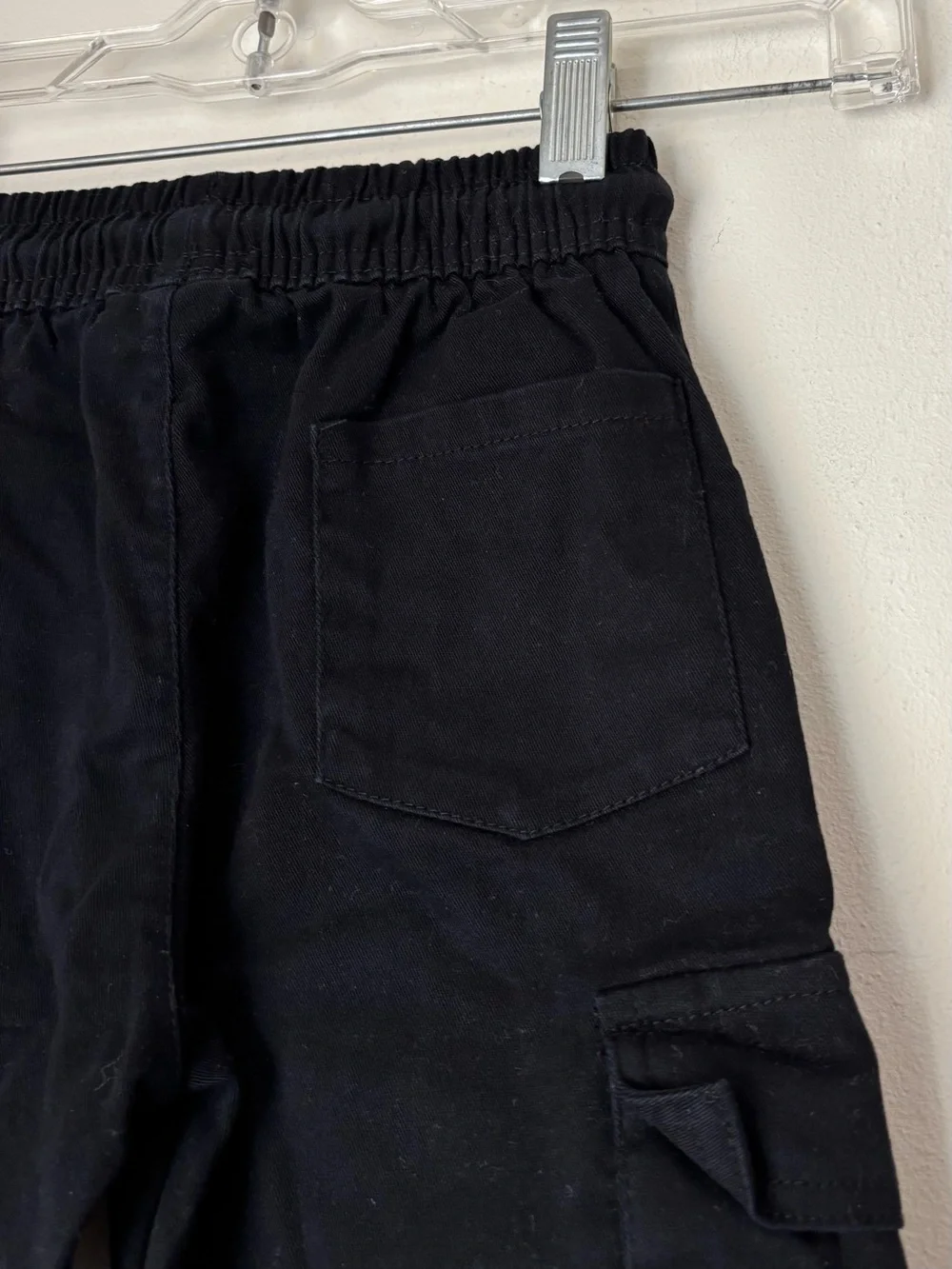 Little Trouble Cargo Pants 5T Black Joggers Casual Play Pockets